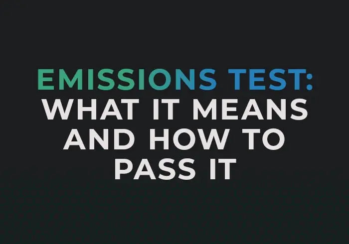 Emissions test: How to pass it